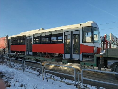 Еще один вагон из Екатеринбурга. Трамвайный парк «Маггортранса» продолжает обновляться