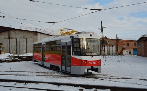 Еще один вагон из Екатеринбурга. Трамвайный парк «Маггортранса» продолжает обновляться